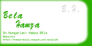 bela hamza business card