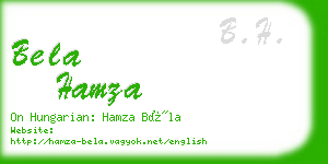 bela hamza business card
